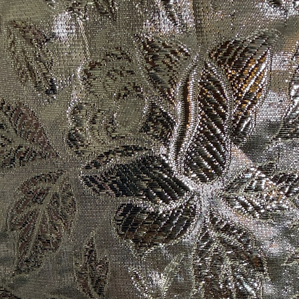 Vintage Metallic Silver Cheongsam-Style Women's Dress - Picture 14 of 15